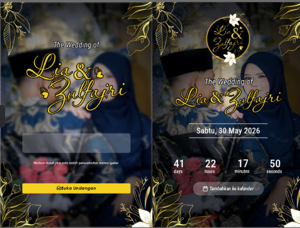 Desain Undangan Digital Satujanji - Welia